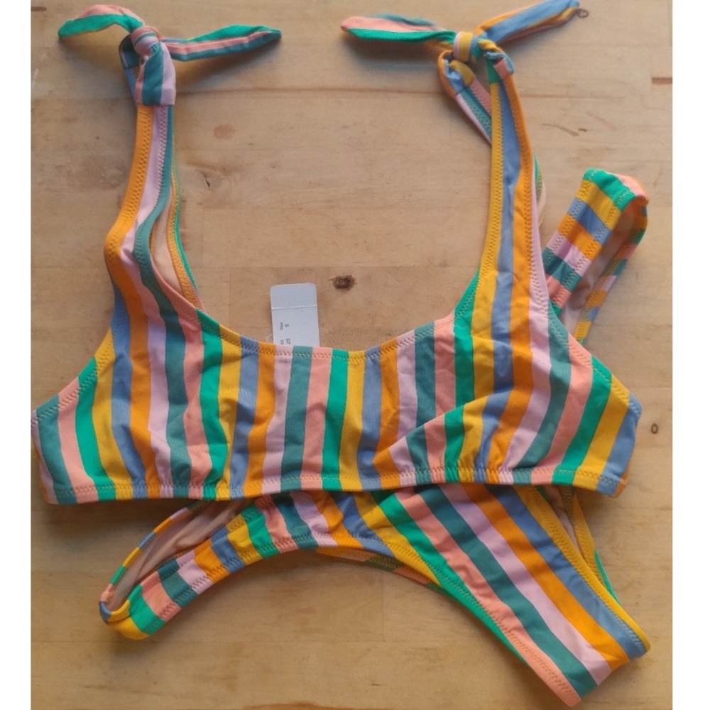 J.Crew Playa Nantucket Tie Shoulder Bikini